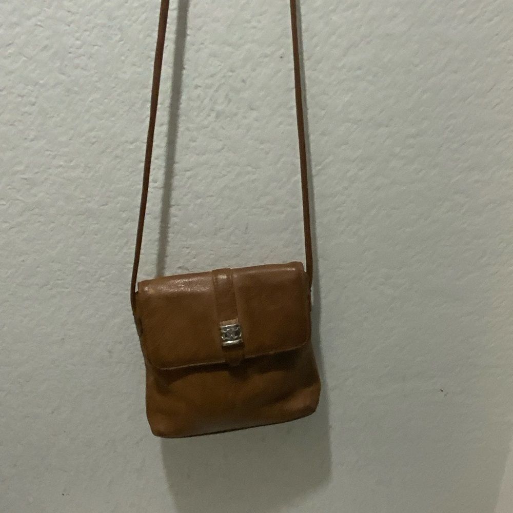 Vintage Fossil  Brown Tan Leather Small Crossbody Bag